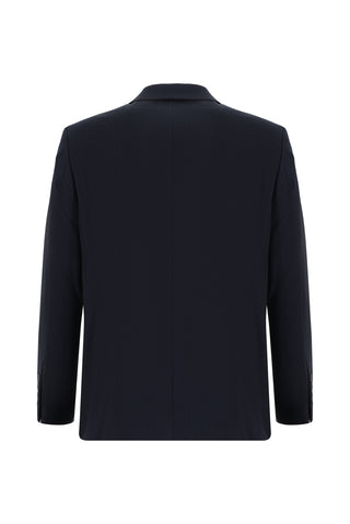  Koyu Lacivert 7 Drop Super Slim Fit Eksra Dar Kesim Desenli Takım Elbise