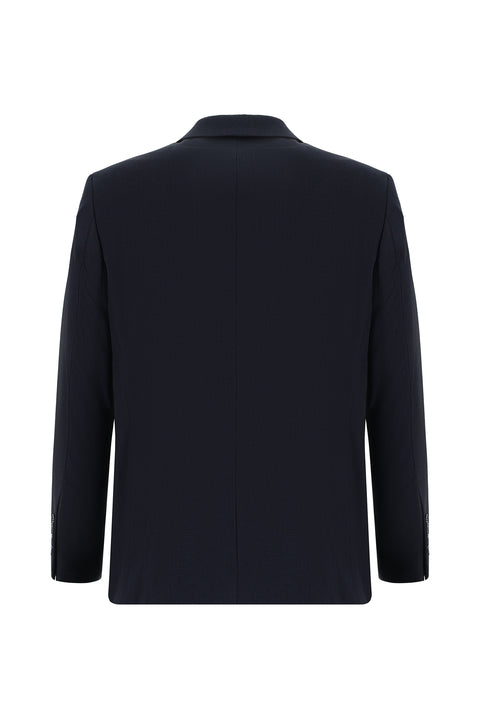 Dark Navy 7 Drop Super Slim Fit Extra Narrow Cut Patterned Suit