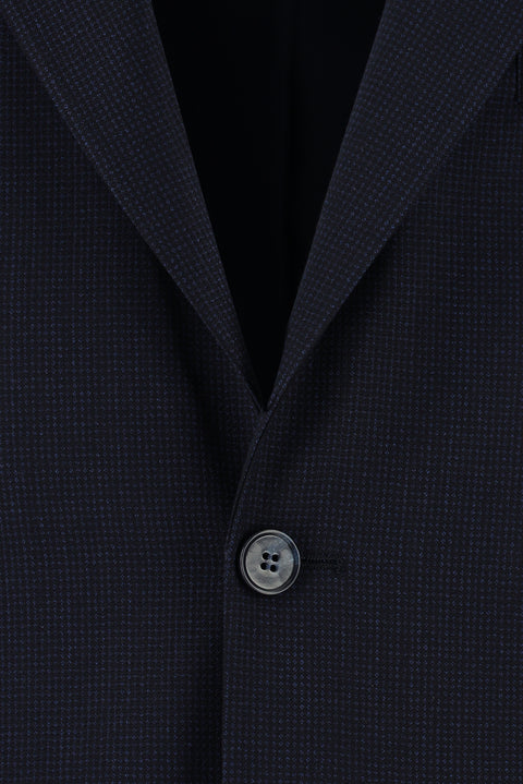 Dark Navy 7 Drop Super Slim Fit Extra Narrow Cut Patterned Suit