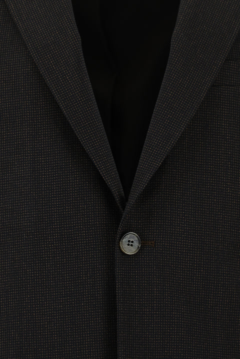 Dark Brown 6 Drop Regular Fit Standard Cut Patterned Suit