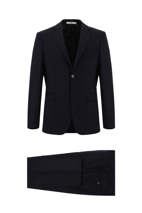 Dark Brown 6 Drop Regular Fit Standard Cut Patterned Suit
