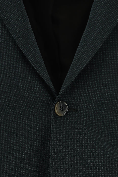 Dark Green 4-Drop Relaxed Fit Patterned Suit