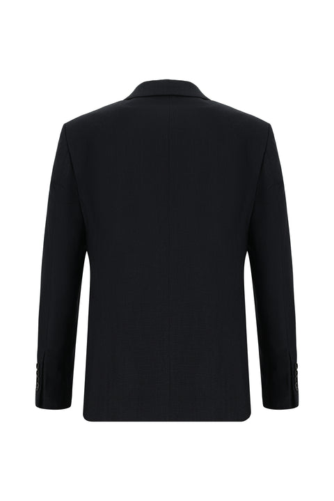 Medium Anthracite 6 Drop Regular Fit Standard Cut Patterned Suit