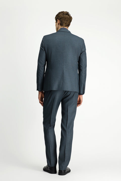 Dark Gray 7 Drop Slim Fit Narrow Cut Patterned Elastic Waist Suit