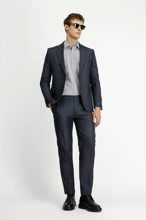 Light Anthracite 6 Drop Regular Fit Standard Cut Patterned Elastic Waist Suit