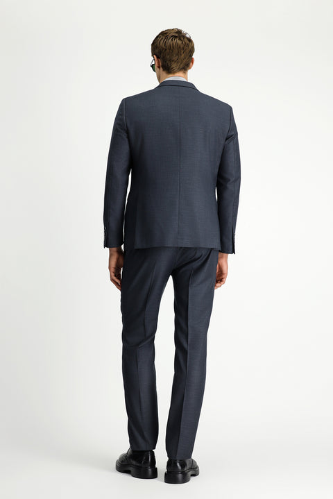 Light Anthracite 7 Drop Slim Fit Narrow Cut Patterned Elastic Waist Suit