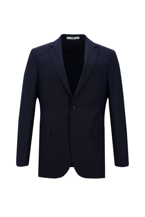Light Navy Blue 6 Drop Regular Fit Standard Cut Striped Suit