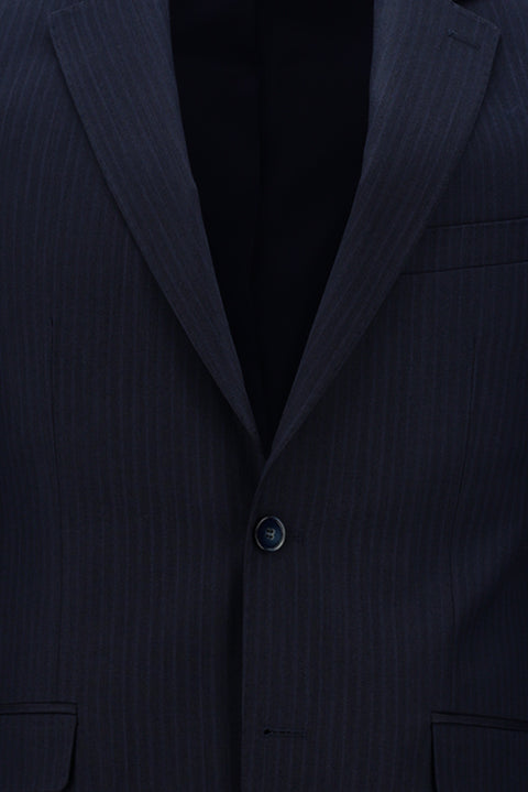 Light Navy Blue 6 Drop Regular Fit Standard Cut Striped Suit