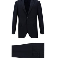 Medium Navy 6 Drop Regular Fit Standard Cut Striped Suit