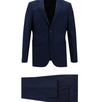 Aviator Blue 6 Drop Regular Fit Standard Cut Striped Suit