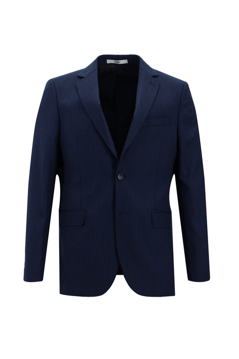 Aviator Blue 6 Drop Regular Fit Standard Cut Striped Suit