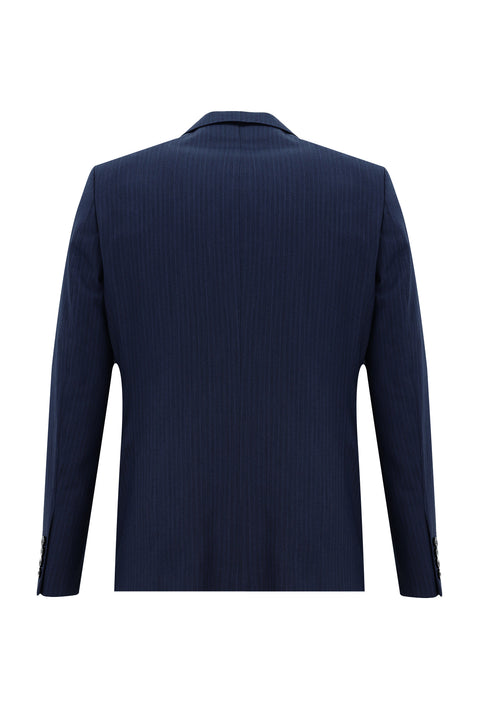 Aviator Blue 6 Drop Regular Fit Standard Cut Striped Suit