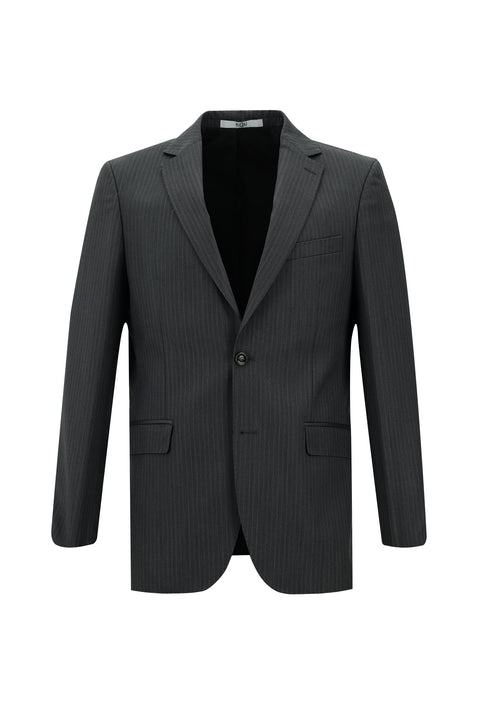 Medium Anthracite 6 Drop Regular Fit Standard Cut Striped Suit