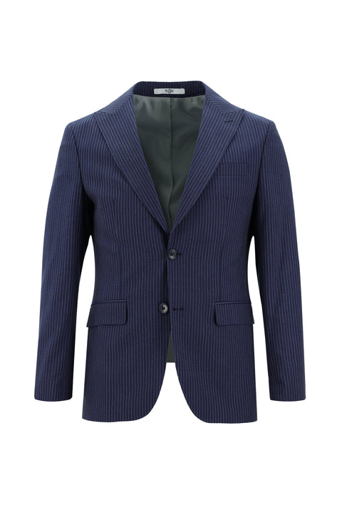 Dark Navy 7 Drop Super Slim Fit Extra Narrow Cut Striped Suit