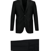 Black 7 Drop Slim Fit Striped Suit