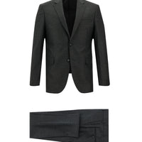 Dark Gray 7 Drop Slim Fit Striped Suit