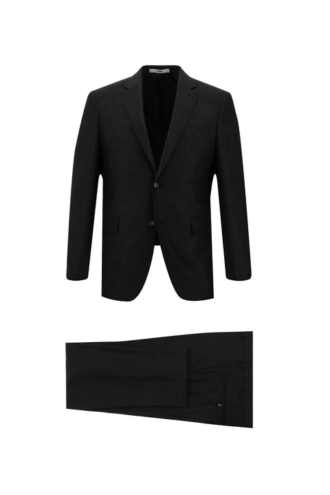 Dark Anthracite 7 Drop Slim Fit Striped Suit