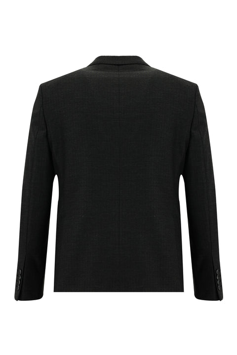 Dark Anthracite 7 Drop Slim Fit Striped Suit