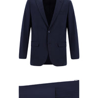 Dark Navy 6 Drop Regular Fit Standard Cut Striped Suit