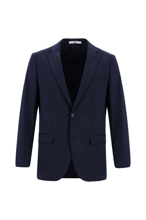Dark Navy 6 Drop Regular Fit Standard Cut Striped Suit