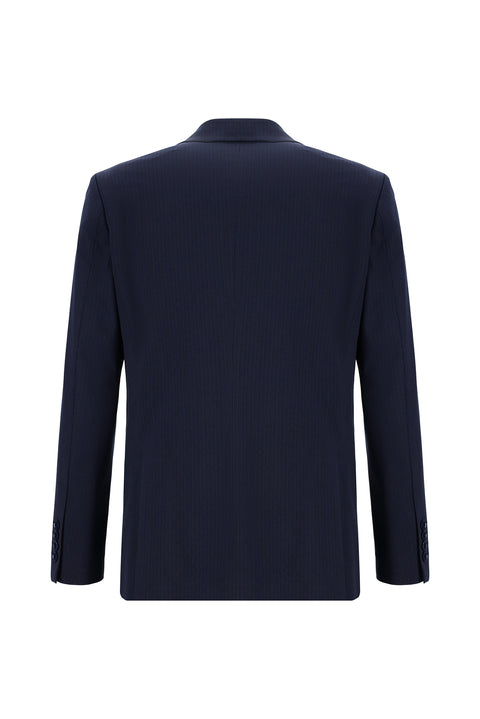 Dark Navy 6 Drop Regular Fit Standard Cut Striped Suit