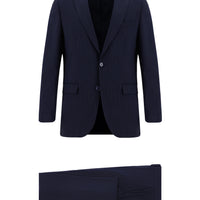 Dark Navy 6 Drop Regular Fit Standard Cut Striped Suit
