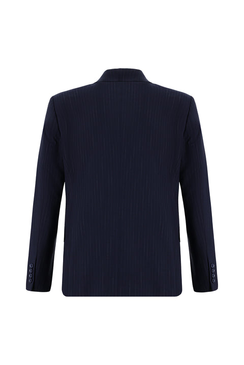 Dark Navy 6 Drop Regular Fit Standard Cut Striped Suit