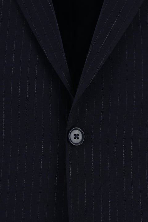 Dark Navy 6 Drop Regular Fit Standard Cut Striped Suit