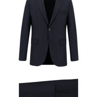 Dark Anthracite 7 Drop Slim Fit Striped Suit