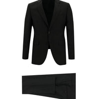Black 7 Drop Slim Fit Striped Suit