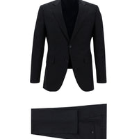 Dark Navy 7 Drop Slim Fit Striped Suit