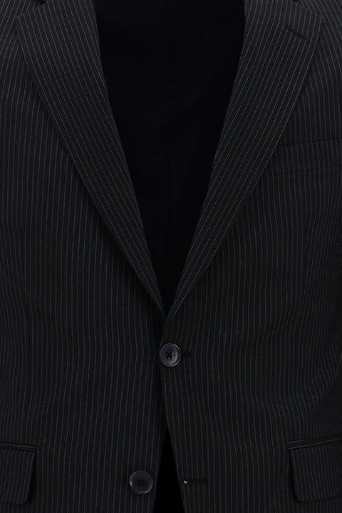 Dark Navy 7 Drop Slim Fit Striped Suit