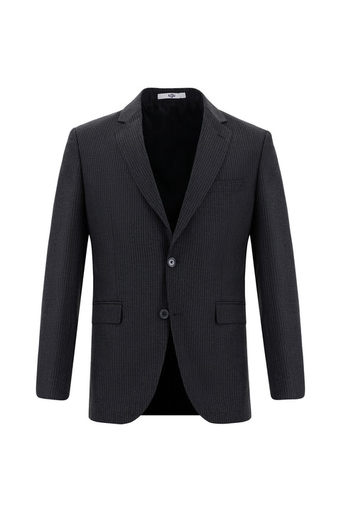 Medium Anthracite 7 Drop Slim Fit Striped Suit