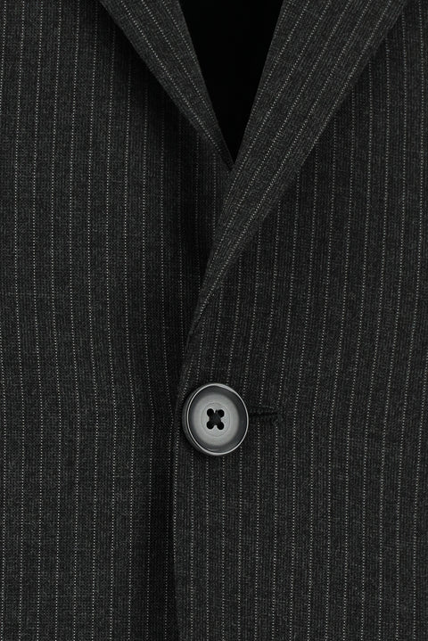 Medium Anthracite 7 Drop Slim Fit Striped Suit