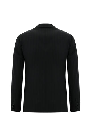  Koyu Antrasit 7 Drop Super Slim Fit Eksra Dar Kesim Kruvaze Çizgili Takım Elbise