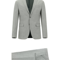 Medium Grey 7 Drop Super Slim Fit Extra Narrow Cut Striped Suit