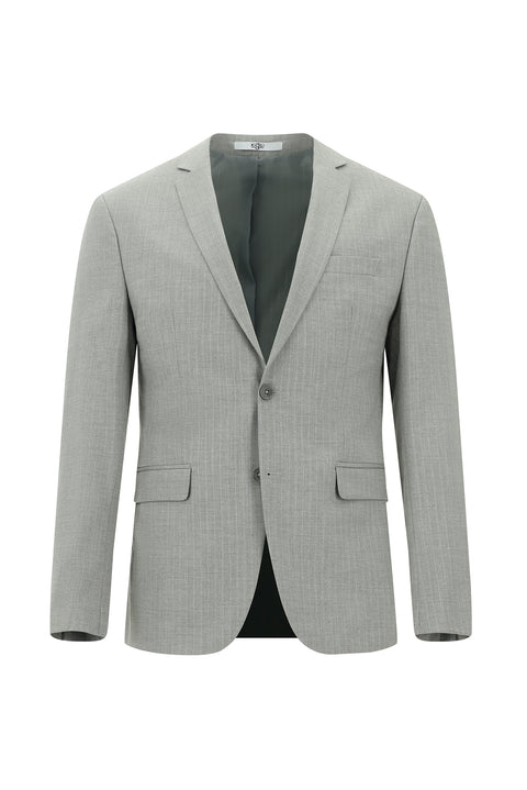 Medium Grey 7 Drop Super Slim Fit Extra Narrow Cut Striped Suit
