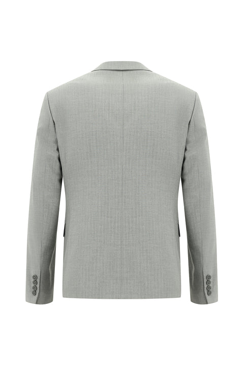 Medium Grey 7 Drop Super Slim Fit Extra Narrow Cut Striped Suit