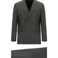 Medium Anthracite 6 Drop Regular Fit Standard Cut Striped Double-Breasted Suit