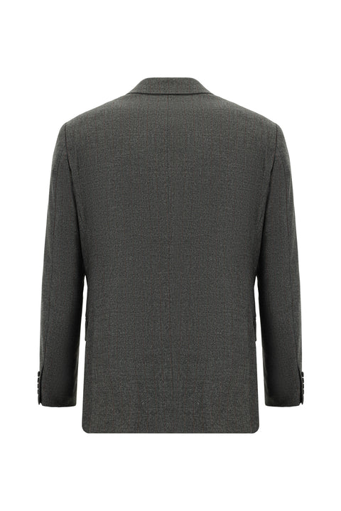 Medium Anthracite 6 Drop Regular Fit Standard Cut Striped Double-Breasted Suit