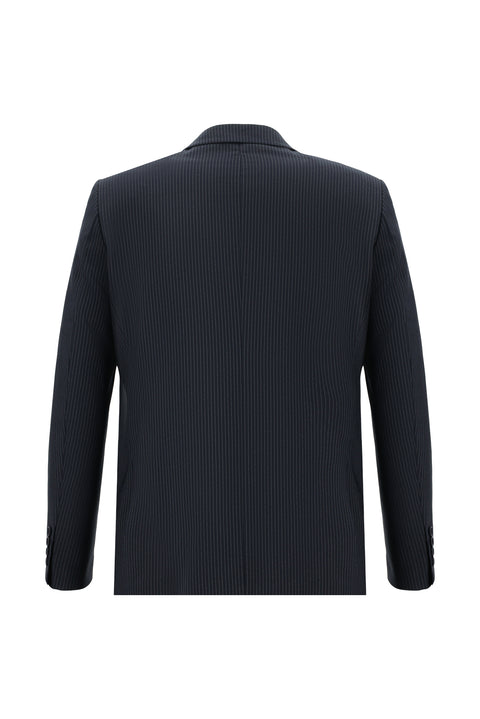 Dark Navy 6 Drop Regular Fit Standard Cut Striped Suit