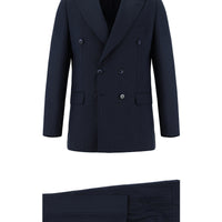 Dark Navy 6 Drop Regular Fit Standard Cut Striped Double-Breasted Suit