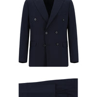 Dark Navy 6 Drop Regular Fit Standard Cut Striped Double-Breasted Suit