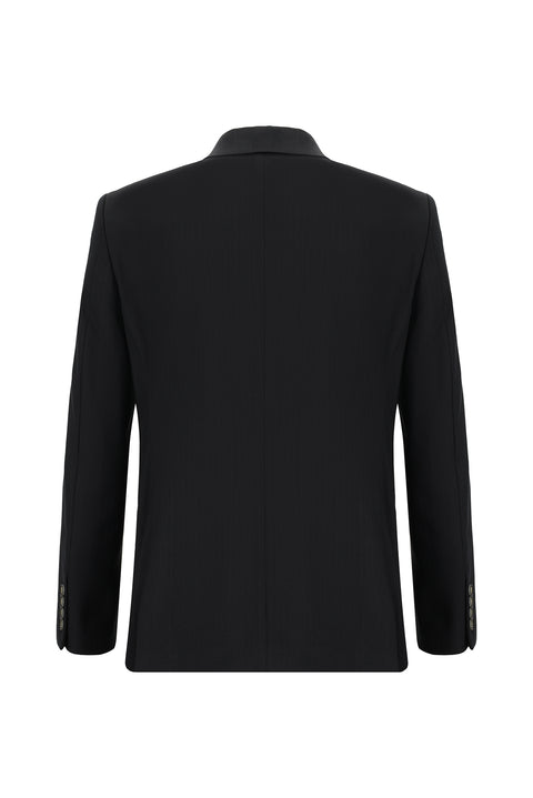 Dark Brown 6 Drop Regular Fit Standard Cut Striped Double-Breasted Suit