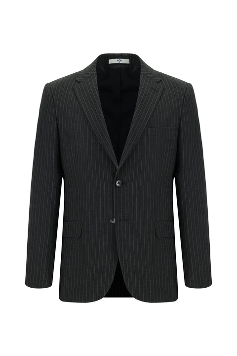 Dark Anthracite 6 Drop Regular Fit Standard Cut Striped Suit