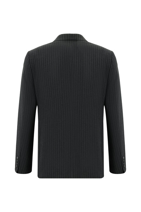 Dark Anthracite 6 Drop Regular Fit Standard Cut Striped Suit