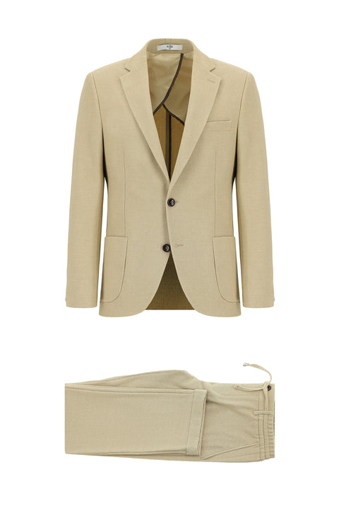 Safari 6 Drop Regular Fit Striped Elastic Waist Drawstring Suit