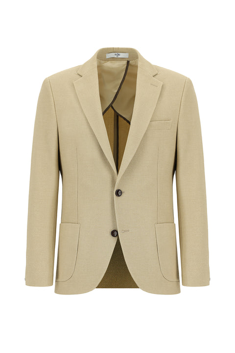 Safari 7 Drop Slim Fit Striped Elastic Waist Drawstring Suit