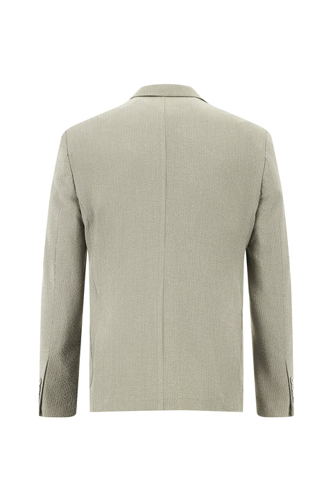 Dark Beige 6 Drop Regular Fit Striped Elastic Waist Drawstring Suit
