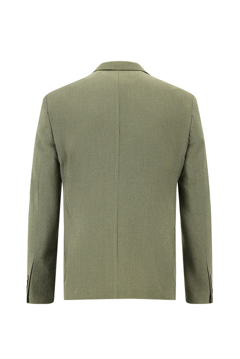 Light Khaki 6 Drop Regular Fit Standard Cut Striped Elastic Waist Drawstring Suit